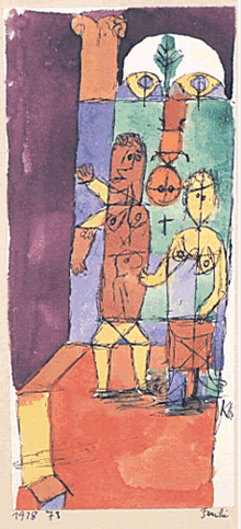 パウル・クレー《家族》 1918年 水彩・インク/紙 Paul Klee, The Family, 1918